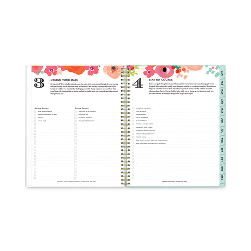 Day Designer Secret Garden Mint Frosted Weekly/monthly Planner, 11 X 8.5, Multicolor Cover, 12-month (jan To Dec): 2023
