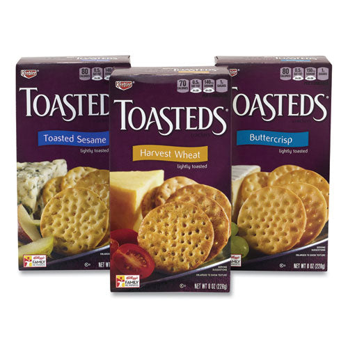 Toasteds Party Pack Cracker Assortment, 8 Oz Box, 5 Assorted Boxes/pack, Ships In 1-3 Business Days