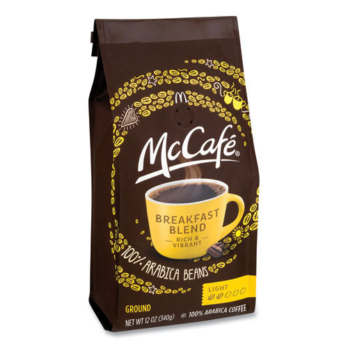 Ground Coffee, Breakfast Blend, 12 Oz Bag