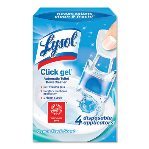 Click Gel Automatic Toilet Bowl Cleaner, Lavender Fields, 6/box, 4 Boxes/carton