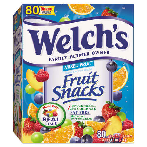 Fruit Snacks, Mixed Fruit, 0.9 Oz Pouch, 66 Pouches/box, Ships In 1-3 Business Days