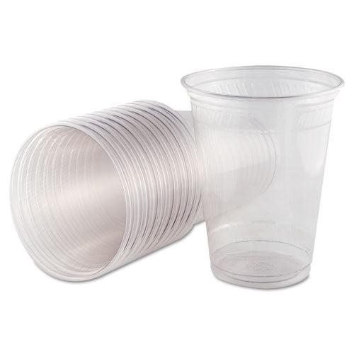 Kal-clear Pet Cold Drink Cups, 12 Oz To 14 Oz, Clear, Squat, 50/sleeve, 20 Sleeves/carton