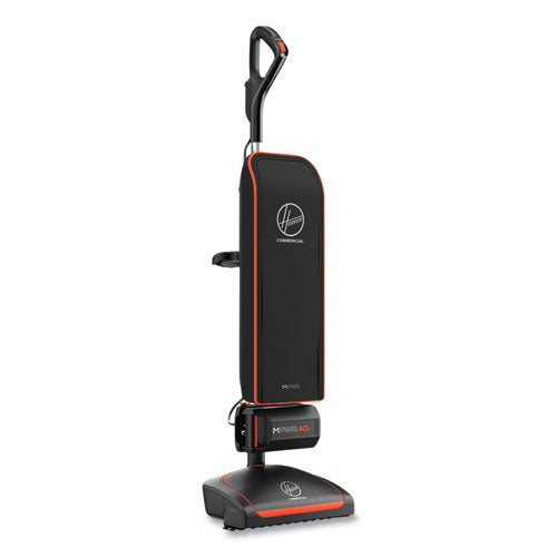 Hvrpwr 40v Cordless Upright Vacuum, 13" Cleaning Path, Black/orange