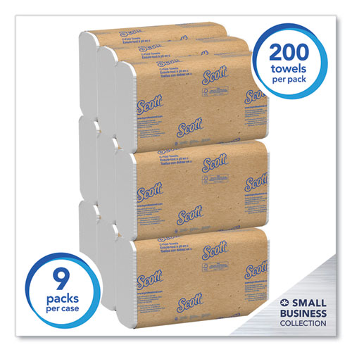 Essential C-fold Towels For Business, Convenience Pack, 10.13 X 13.15, White, 200/pack, 9 Packs/carton