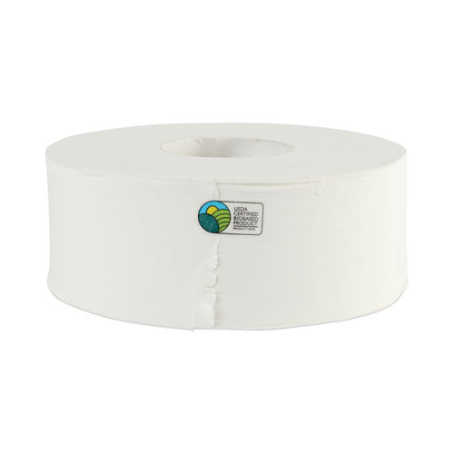 Jrt Bath Tissue, Jumbo, Septic Safe, 2-ply, White, 3.5" X 1,000 Ft, 12 Rolls/carton