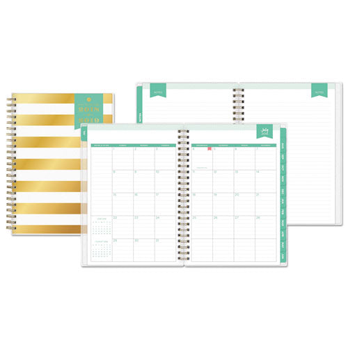 Day Designer Academic Year Weekly/monthly Frosted Planner, Palms Artwork, 11 X 8.5, 12-month (july-june): 2022-2023