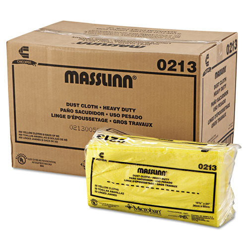 Masslinn Dust Cloths, 16 X 24, Yellow, 50/pack, 8 Packs/carton