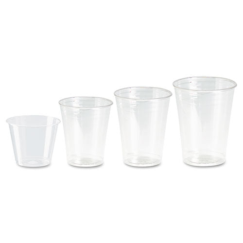 Clear Plastic Pete Cups, 9 Oz, Squat, 50/sleeve, 20 Sleeves/carton