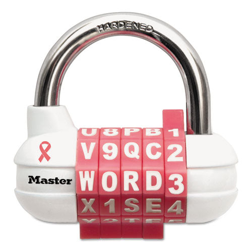 Password Plus Combination Lock, Hardened Steel Shackle, 2.5" Wide, Chrome/assorted