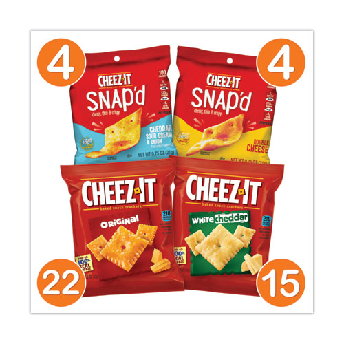 Baked Snack Crackers Variety Pack, Assorted Flavors, (8) 0.75 Oz/ (37) 1.5 Oz Bags, Ships In 1-3 Business Days