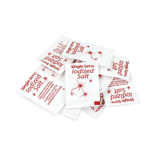 Iodized Salt Packet, 0.6 G Packet, 3,000/box, Ships In 1-3 Business Days