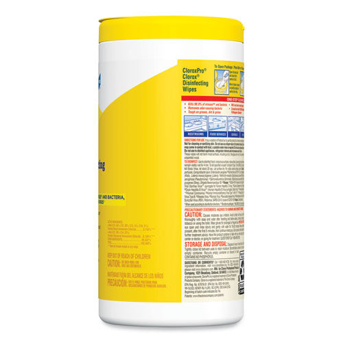 Disinfecting Wipes, 1-ply, 7 X 8, Lemon Fresh, White, 75/canister, 6/carton