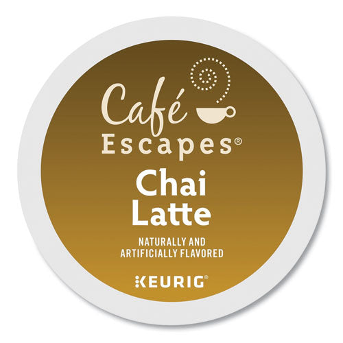 Cafe Escapes Chai Latte K-cups, 96/carton