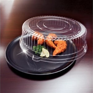 Party Tray 12" Round Tray & Dome Lid Pet 25/Case