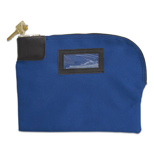 Fabric Deposit Bag, Locking, 8.5 X 11 X 1, Nylon, Blue