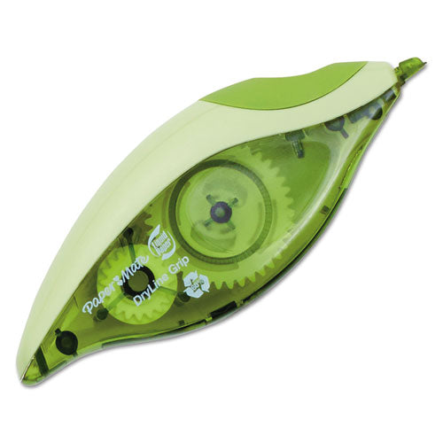 Dryline Grip Correction Tape, Recycled Dispenser, Green/white Applicator, 0.2" X 335", 2/pack