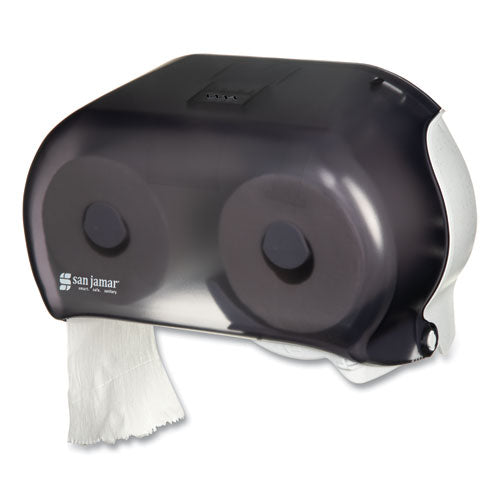 Versatwin Tissue Dispenser, Classic, 8 X 5.75 X 12.75, Transparent Black Pearl