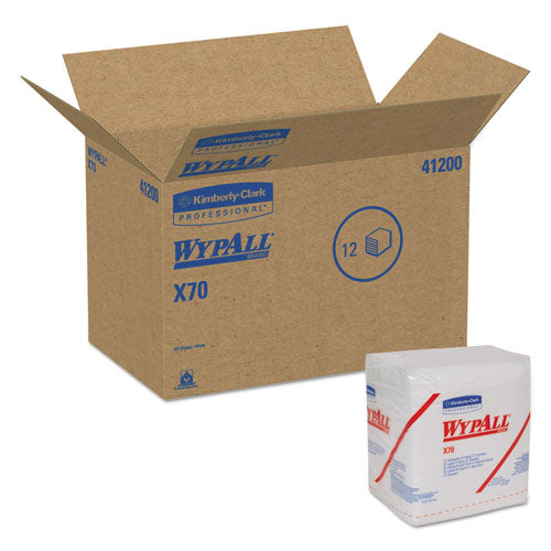 X70 Cloths, 1/4 Fold, 12.5 X 12, White, 76/pack, 12 Packs/carton