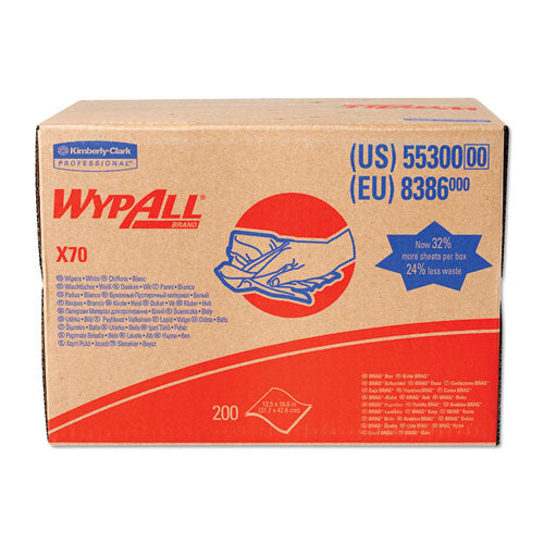 X70 Cloths, 1/4 Fold, 12.5 X 12, White, 76/pack, 12 Packs/carton