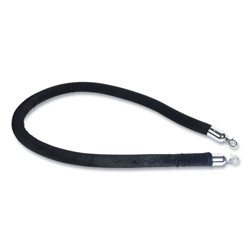 Crowd Control Rope, Velour, 6 Ft, Black