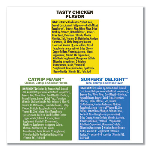 Cat Treats, Catnip Fever/sailors' Delight/tasty Chicken, 16 Oz Container, 3/pack, Ships In 1-3 Business Days