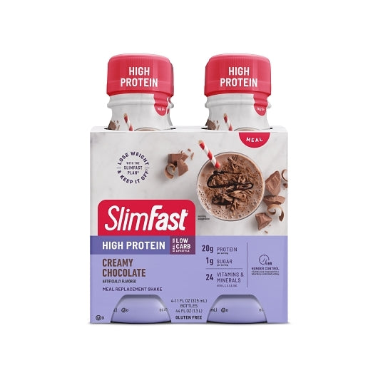 Slimfast Advanced Nutrition Ready To Drink Creamy Milk Chocolate Shake-11 fl oz.-4/Box-3 Packs/Case