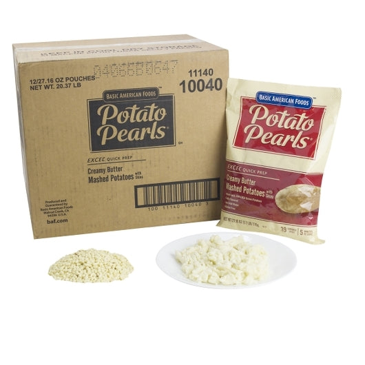 Baf Potato Pearls Excel Creamy Butter Mashed Potatoes With Skins-27.16 oz.-12/Case