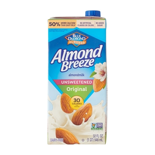 Almond Breeze Unsweetened Almond Milk-32 oz.-12/Case