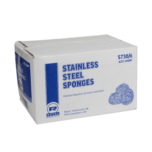 Royal Stainless Steel Sponges-12 Each-1/Box-6/Case