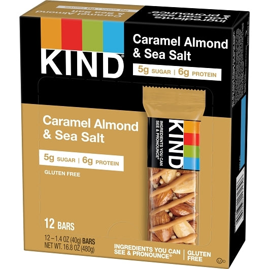 Kind Healthy Snacks Healthy Snacks Caramel Almond Sea Salt Snack Bar-1.4 oz.-12/Box-6/Case