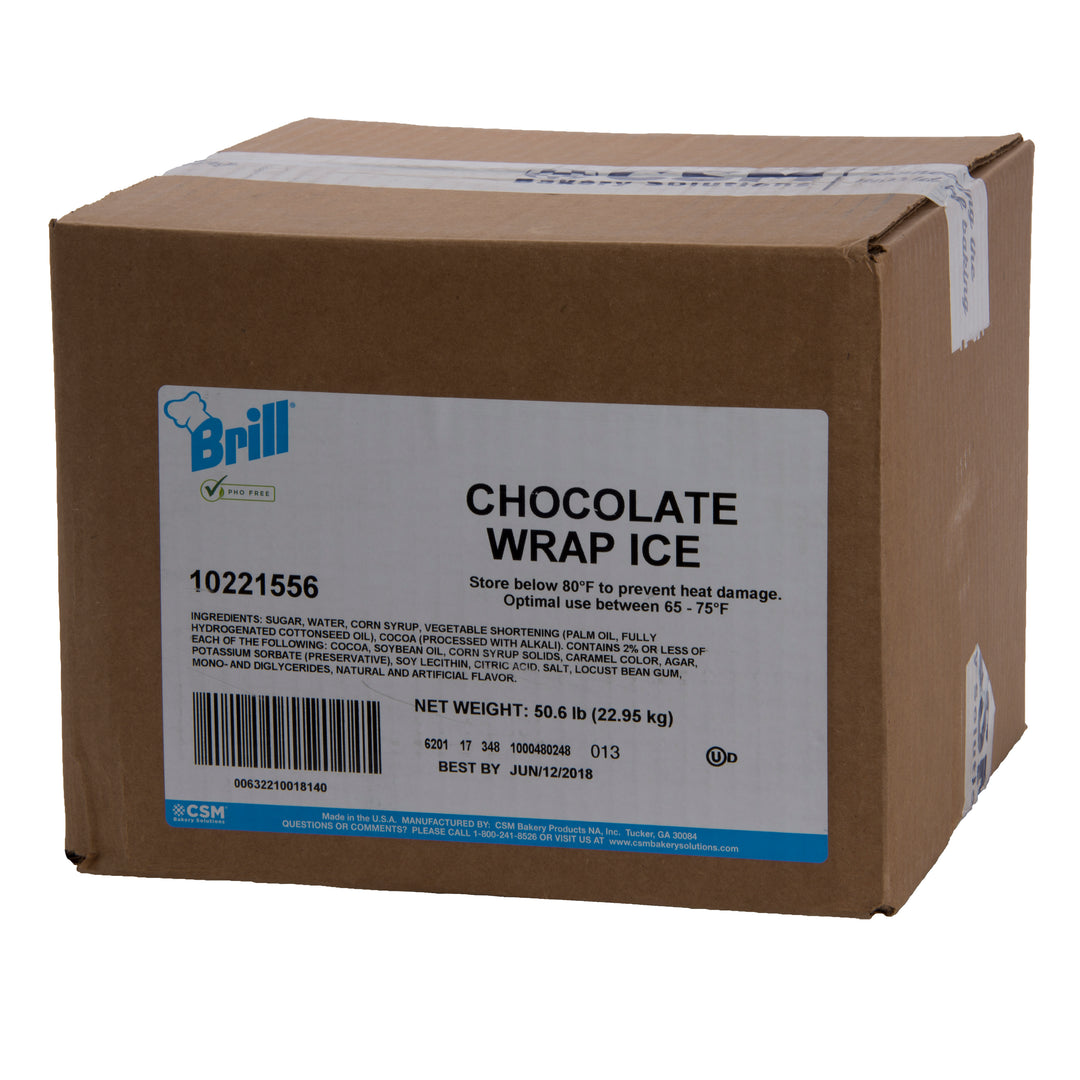 Brill Chocolate Wrap Icing 50.6 lbs. Box-50.6 lbs.