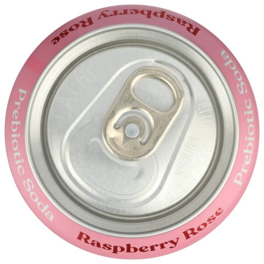 Poppi Prebiotic Raspberry Rose Soda 12 fl. oz. Can 12 Pack/Case