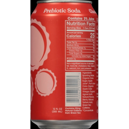 Poppi Prebiotic Classic Cola Soda 12 fl. oz. Can 12 Pack/Case