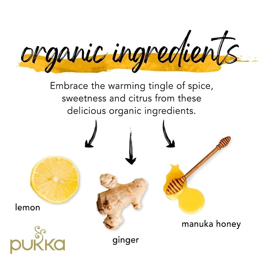 Pukka Tea Bag Original Lemon Ginger & Manuka Honey-20 Count-4/Case