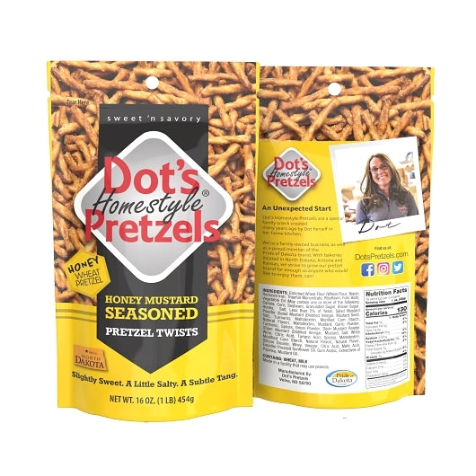 Dot's Pretzels Honey Mustard-16 oz. Bag-16/Case