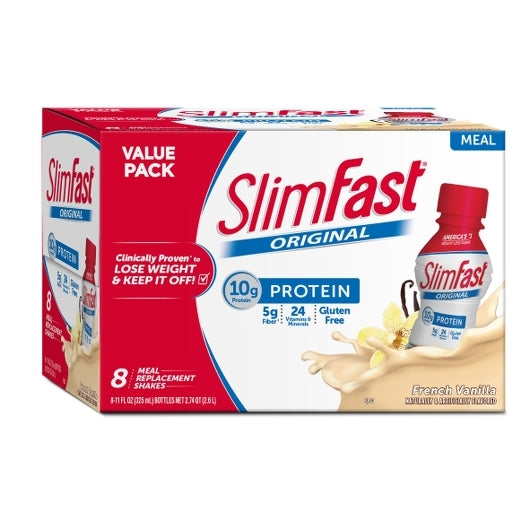 Slimfast Original Ready To Drink French Vanilla Shake-11 fl oz.s-8/Box-3/Case