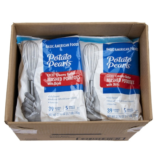 Baf Potato Pearls Excel Creamy Butter Mashed Potatoes With Skins-27.16 oz.-12/Case