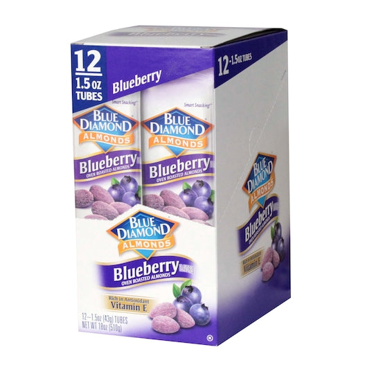 Blue Diamond Almonds Oven Roasted Blueberry Almonds-1.5 oz.-12/Box-12/Case