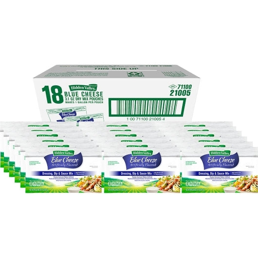 Hidden Valley Blue Cheese Dressing Mix-3.1 oz.-18/Case MPN# 21005 – Round Eye Supply