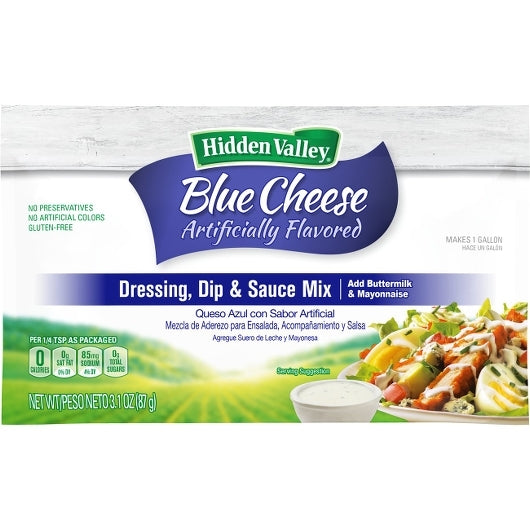 Hidden Valley Blue Cheese Dressing Mix-3.1 oz.-18/Case MPN# 21005 – Round Eye Supply