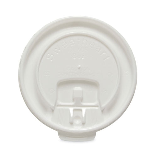 SOLO Lift Back And Lock Tab Cup Lids For Foam Cups Fits 8 Oz Trophy Cups White 100/pack