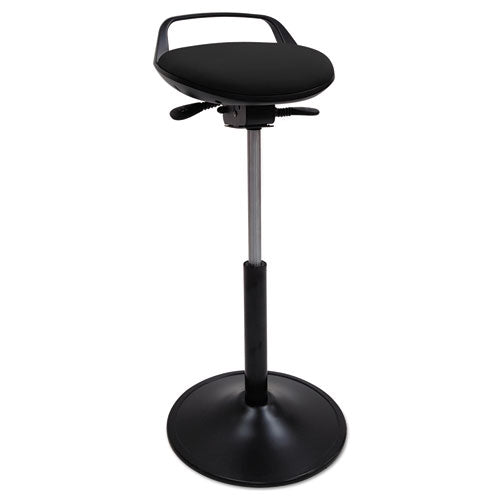 Perch Sit Stool, Supports Up To 250 Lb, Black