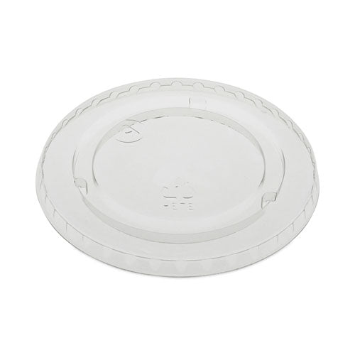 Earthchoice Strawless Rpet Lid, Flat Lid, Fits 9 Oz To 20 Oz "a" Cups, Clear 1,020/carton