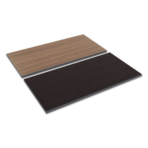 Reversible Laminate Table Top, Rectangular, 47.63w X 23.63d, Espresso/walnut