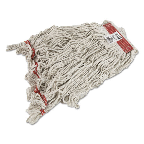 Swinger Loop Wet Mop Heads, Cotton/synthetic, White, Large, 6/carton