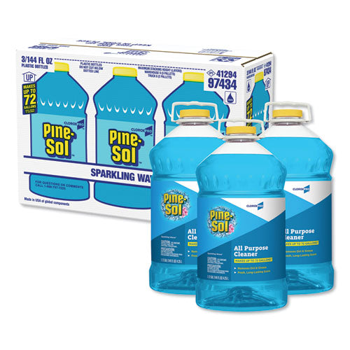 All Purpose Cleaner, Sparkling Wave, 144 oz Bottle, 3/Carton