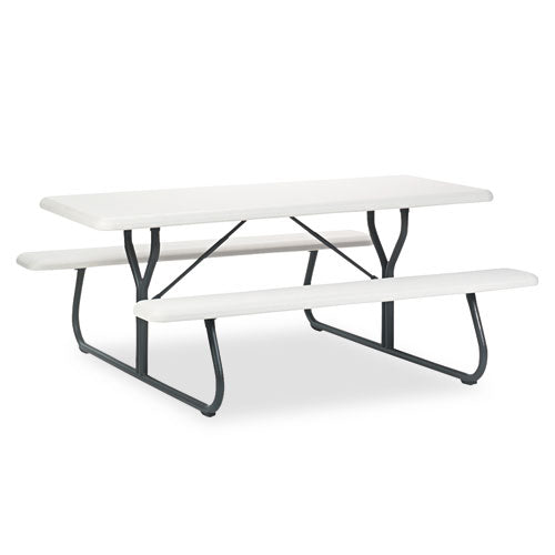 Indestructable Classic Picnic Table, 72w X 30d X 29h, Platinum/gray