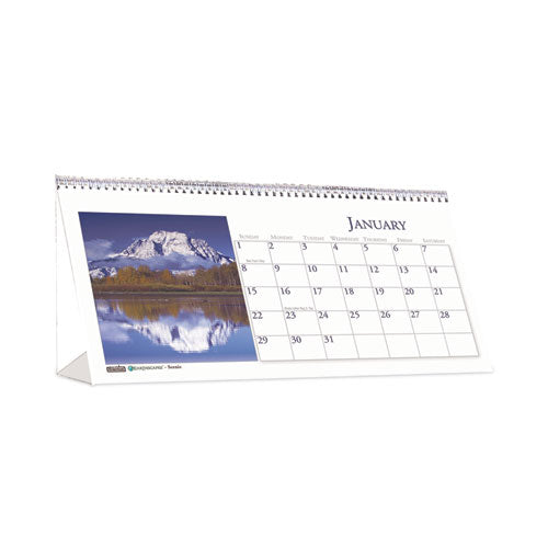 Earthscapes Recycled Desk Tent Monthly Calendar, Scenic Photography, 8.5 X 4.5, White/multicolor Sheets, 2023