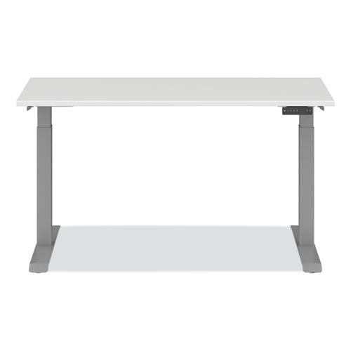 Adaptivergo Sit-stand Three-stage Electric Height-adjustable Table With Memory Controls, 60” X 24” X 30" To 49", White