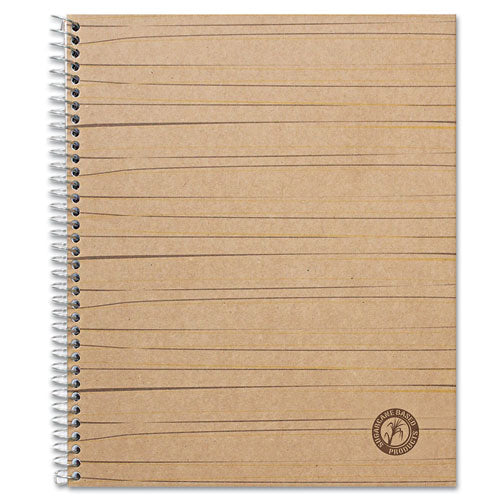 Deluxe Sugarcane Based Notebooks, Kraft Cover, 1-subject, Medium/college Rule, Brown Cover, (100) 11 X 8.5 Sheets
